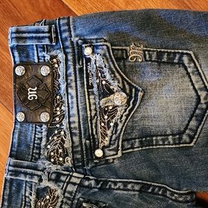 Miss Me bootcut jeans, size 28, distressed